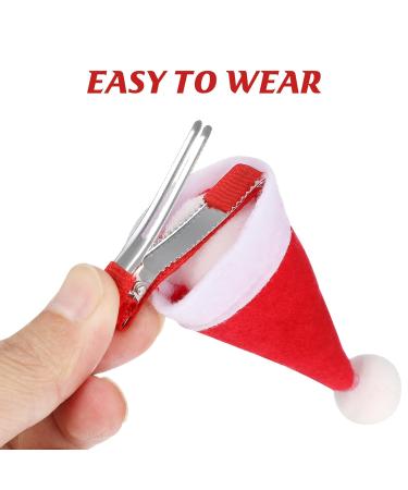 Minkissy Christmas Santa Hat Hair Clip for Girls - Glittering Holiday Hair Accessories - Buy Online on GoSupps.com