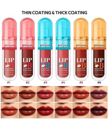  SONGVISON Moisturising Lip Gloss Set of 6 - Moisturising and Nourishing Lip Gloss and Tint Long Lasting Non-Sticky Jelly Finish Plumping Oil for Soft and Irresistible Lips - Buy Online on GoSupps.com