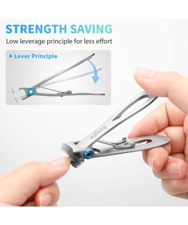 Large Nail Clippers Set for Thick Nails - Stainless Steel Toenail Cutter with Nail File - Heavy Duty Fingernail Clipper for Men, Women, Elderly - Buy Online on GoSupps.com