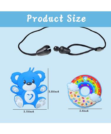 2 Pack Chew Toys for Autistic Children | Oral Motor Chewing Teether for ADHD - Blue - Buy Online on GoSupps.com