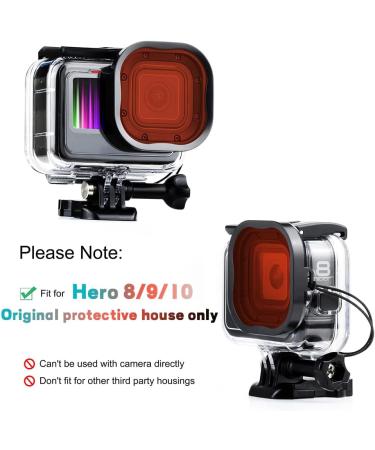GoPro Hero 8/9/10 Dive Filter Set - Red Light Red Magenta Filters for Underwater Video/Photography - Buy Online on GoSupps.com
