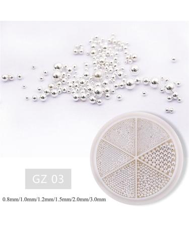 Metallic Micro Beads for Nails - Golden Silver Rose Gold Black Caviar Beads 0.8-3.0mm - Buy Online on GoSupps.com