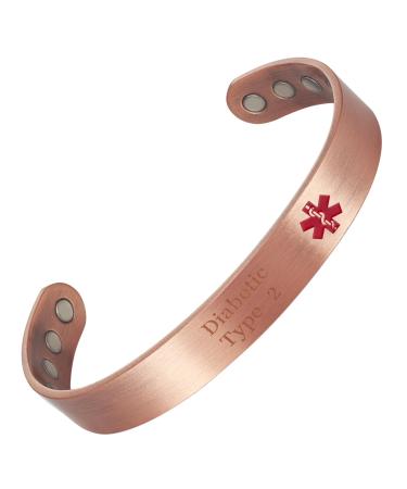 Enermagix magnetic copper bracelets for men and women 99.9% solid copper magnetic cuffs with powerful magnets (3540 Gauss each)