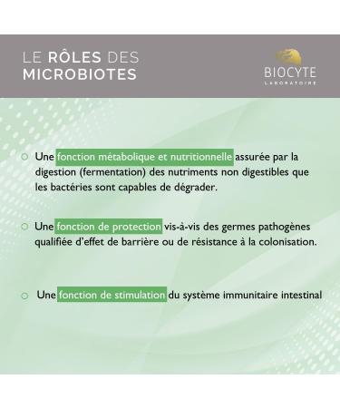 BIOCYTE Microbiote Digestion - Probiotiques Flore Intestinale - 5 Souches Probiotiques Boldo Vitamine B2 Lactase & Bromelaine - Programme 15 Jours - Buy Online on GoSupps.com