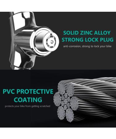Allnice Mini Bike Lock Cable - Portable Anti-Theft Bicycle Lock for Security - Zinc Alloy Waterproof Travel Luggage and Helmet Lock - Buy Online on GoSupps.com