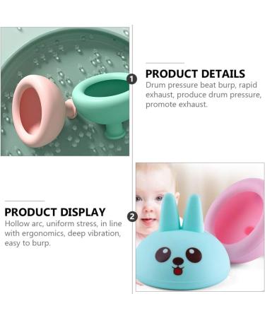 DOITOOL Pressure Drum Massage Set - 4Pcs Silicone Palm Cups for Burping & Expectoration - Buy Online on GoSupps.com