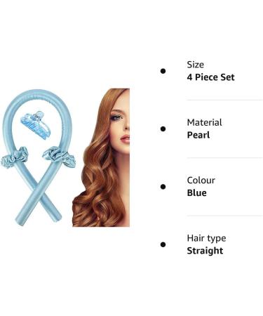 Heatless Curlers Headband Heatless Curls No Heat Wave Hair Curlers Styling Tools for Long Medium Hair Hair Curlers Make Hair Soft And Shiny(Blue) - Buy Online on GoSupps.com