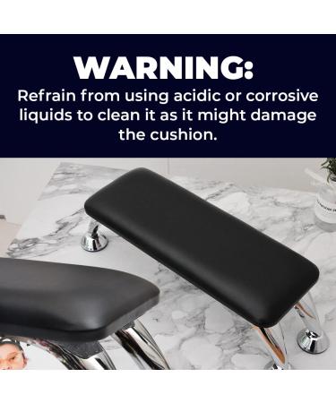 Nail Arm Rest for Acrylic Nails - Professional Hand Rest with Pillow Cushion - Manicure Pedicure Armrest Table for Nail Technicians (Black) - Buy Online on GoSupps.com