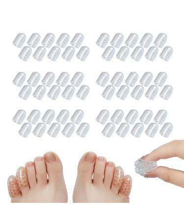 Silicone Anti-Friction Toe Protector 60PCS Breathable Toe Covers Gel Toe Protectors Toe Sleeves Toe Caps Guards Little Toe Protectors for Men Women Pain Relief from Calluses Blisters Scrapes