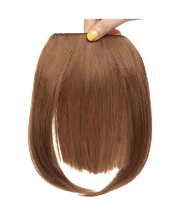 SEGO Clip-in Ponytail Hairpiece Extensions | Realistic Straight Fringe Bangs in White & Brown - Shop Internationally! - Buy Online on GoSupps.com