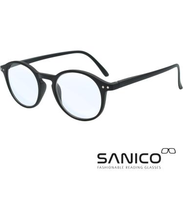 Sanico Fashionable Reading Glasses | Diopter Options 1.0 to 3.5 | Unisex Venezia Black | Stylish Visual Aid for Men & Women - Buy Online on GoSupps.com