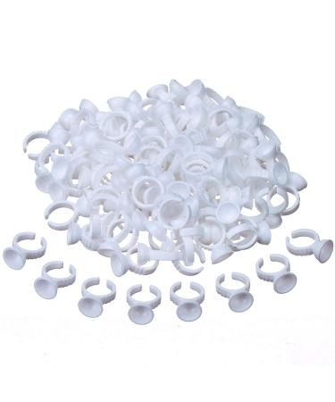 Akstore 200PCS Disposable Makeup Glue Rings - Nail Art, Tattoo, Eyelash Extension & Adhesive Pigment Holders - Buy Online on GoSupps.com