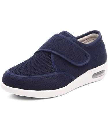 Men's Diabetic Edema Shoes Men's Wide Width Shoes with Adjustable Closure Lightweight for Diabetic Edema Plantar Fasciitis Bunions Arthritis Swollen Feet Blue 9.5 9.5 Blue