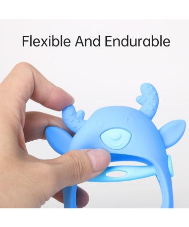 Buy Pink Baby Teething Ring & Gloves | Silicone Chew Toy for 3 Months+ | International Shipping - Buy Online on GoSupps.com
