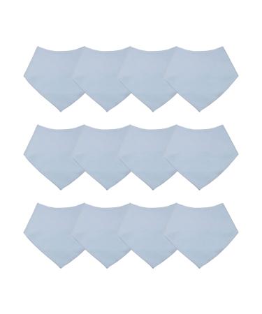 Royal Icon Baby Bandana Bibs - Stylish and Functional Baby Dribble Bibs 0-6 months - Soft and Absorbent Baby bibs 0-6 months - Perfect for Newborn Boys and Girls Bibs Set of 3/6 /12Pc 12 x Blue