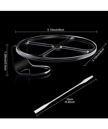 2 Pieces Clear Makeup Mixing Palette Set with Spatulas - Ideal for Foundation Nail Art & Manicure - Buy Online on GoSupps.com