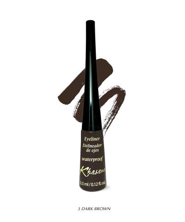 Khasana Waterproof Liquid Eyeliner 3 Dark Brown - Long-Lasting Formula for Smudge-Free Definition - Buy Online on GoSupps.com
