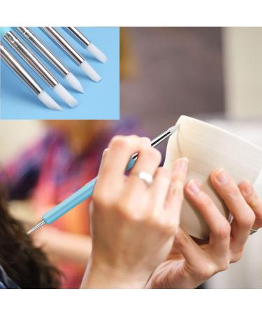 luoshaPUCY Nail Art Brushes 5pcs Double Ended Nail Design Tools Gel Nail Polish Nail Art Design Nail Dotting Painting Tools - Buy Online on GoSupps.com