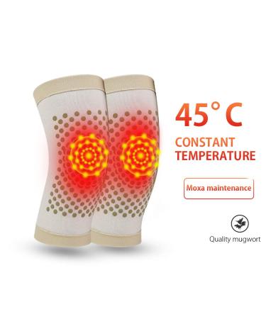 Bticx Self-Heating Wormwood Knee Braces - Black Knee Support for Injury & Pain Relief - Men and Women - Buy Online on GoSupps.com