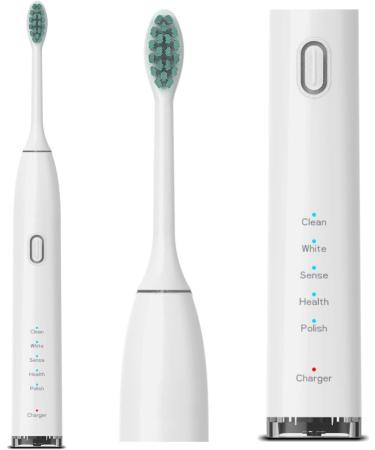 Maclean PR-740W Electric Sound Toothbrush - 5 Cleaning Modes IPX7 Waterproof USB Charging Travel Case | White - Buy Online on GoSupps.com
