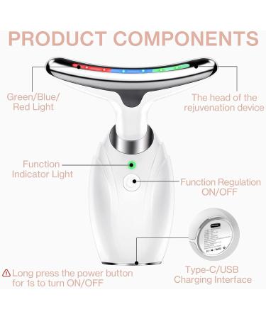 3-in-1 Electric Face & Neck Massager | 45 Heat & 3 Massage Modes | Skin Tightening & Firming Tool - Buy Online on GoSupps.com