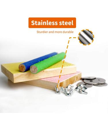 MoHern Bird Perch Toys - Colorful Parrot Stand, Sleep & Chew 4 Pcs Set - Buy Online on GoSupps.com