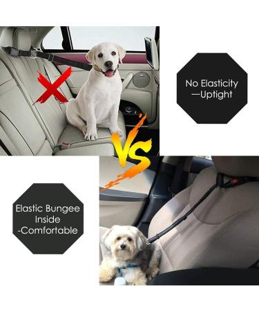 SoftcuteLee Dog Car Seat Belt Headrest Adjustable Dog Car Restraints Leads Pet Seat Belt Dog Safety Seat Belt Strong Leash Leads for any Cars Vehicle Travel Accessories for Pets Cats Dogs - Black - Buy Online on GoSupps.com