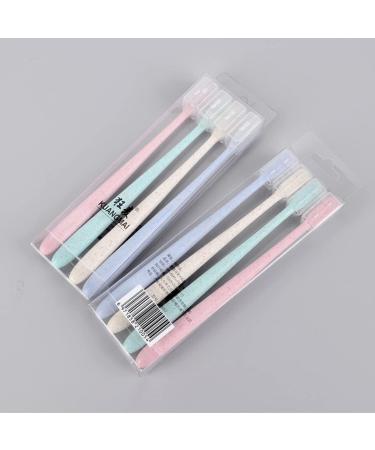 Minkissy Soft Toothbrush Set - 4 Boxes 8 Pieces | Slim Manual Toothbrush for Adults | Portable Oral Care Tool with Cap - Ideal for Camping & Travel - Buy Online on GoSupps.com