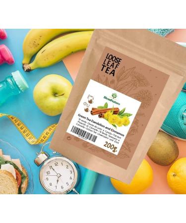 Th vert au pissenlit et la cannelle pour infusion 200g - DETOX diur tique purifiant - 100% naturel et v g talien + Comprend une boule d'infusion pratique en acier inoxydable - Buy Online on GoSupps.com