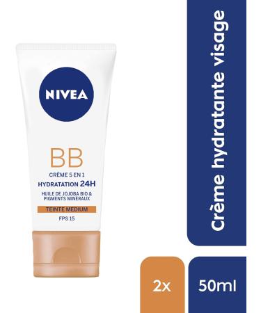 Nivea BB Cream Day Care 6-in-1 50 ml Lot de 2 Medium | International Shipping Available - Buy Online on GoSupps.com