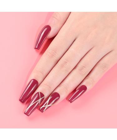 Dark Red 2G Nail Dipping Powder Nail Starter Dipping Powder System French Powder No Needed Nail Lamp Fast Dry Nail Art Manicure DIY Salon Gift Set for Women Girls DIY Nail Beginner Home Salon Gift YA03-019 - Buy Online on GoSupps.com