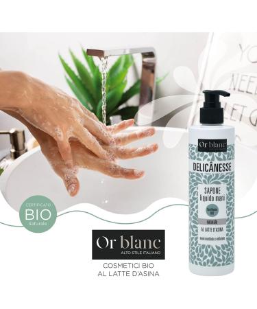 Bio liquid hand soap with donkey milk and oat extract hydrated and delicate skin soft and supple protects the skin 100% natural 300 ml. - Buy Online on GoSupps.com
