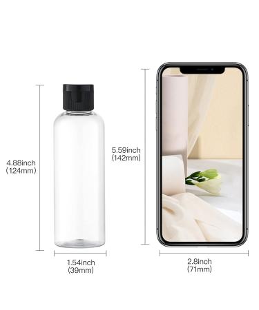 TOUREAL 100ML Travel Bottles Set - 5 Empty Plastic Cosmetic Bottles with Funnel - Flip Cap Ideal for International Shipping - Buy Online on GoSupps.com
