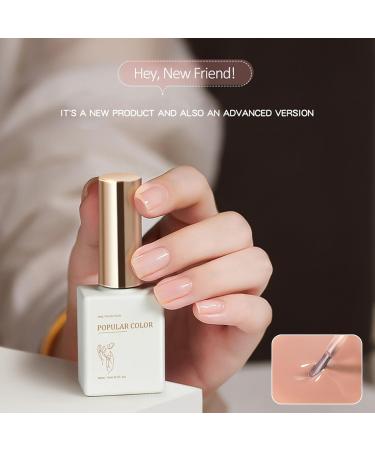 Jelly Gel Nail Polish Sheer Nude Gel Nail Varnish Translucent Nail Polish Soak-Off UV/LED Jelly Nude French Manicure Transparent Gel Nail Polish for Nail Art Salon DIY Home - Buy Online on GoSupps.com
