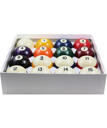 Aramith 2-1/4" Regulation Size Crown Standard Billiard/Pool Balls, Complete 16 Ball Set