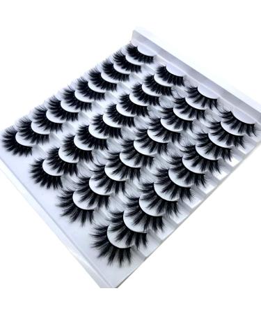 Buy HBZGTLAD 20 Pairs 3D Mink Lashes - Natural & Dramatic Volume False Eyelashes for Stunning Makeup - Buy Online on GoSupps.com