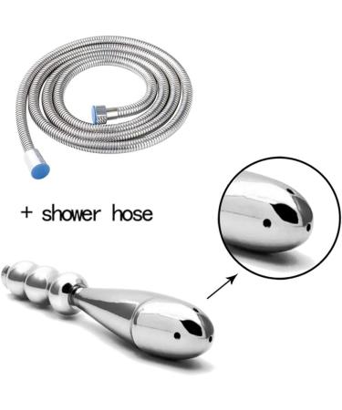 Premium Metal Shower Douche Enema Kit - Aluminum Cleaner System with 59" Hose for Effective Cleansing - International Shipping Available - Buy Online on GoSupps.com