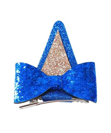 Blue Dog Ears Hair Clips for Toddler Girls & Adults - 2PCS Glitter Bow Barrettes for Halloween Costume & Birthday Party - Bluey Supplies - Buy Online on GoSupps.com