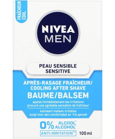 Nivea After Shave Balm Sensitive Cool 100ml - Soothing & Refreshing Shave Care | International Shipping Available - Buy Online on GoSupps.com
