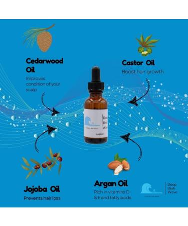 100% Pure Organic Hair Oil - Premium Growth & Beard Oil for Men - 1oz Waves Training - Buy Online on GoSupps.com