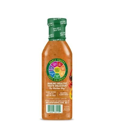Walden Farms Zesty Italian Dressing 12 oz - Sugar Free, 0g Net Carbs, Fresh & Delicious Salad Topping with Sweet & Tangy Flavor - Buy Online on GoSupps.com
