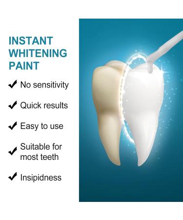 Teeth Whitening Paint 5ml - Oral Cleaning for Stains & Yellow Teeth - Whitens & Beautifies - One Size (White) - Buy Online on GoSupps.com