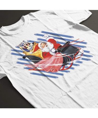 All+Every Pepsi Christmas Retro Bottle Santa Sleigh Men's T-Shirt M White - Buy Online on GoSupps.com