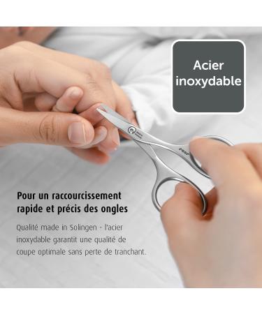 Reer Premium Care Baby Nail Scissors - Rust-Proof 85mm Safe Nail Care for Babies | International Shipping Available - Buy Online on GoSupps.com