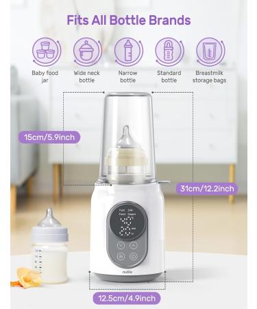 Nuliie 6-in-1 Baby Bottle Warmer with Smart Temperature Control - BPA-Free Food Warmer & Defroster for Breastmilk/Formula - White - Buy Online on GoSupps.com