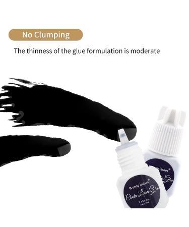 Professional-Grade 5ml Black Cluster Lash Glue - Long-Lasting, Waterproof, Low Irritation Individual Lash Adhesive for DIY Eyelash Extensions - Buy Online on GoSupps.com