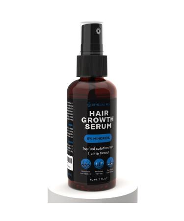 Intensive Hair Regrowth Treatment 5% Active Complex Natural Organic All Hair Types 2 Fl OZ Stop Hair Loss for Women and Men