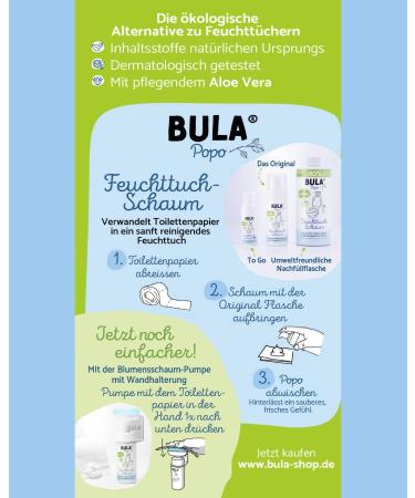 Bula Popo Refill Bottle 750 ml - Eco-Friendly Alternative to 1000 Wet Wipes | Natural Ingredients for Sustainable Care - Buy Online on GoSupps.com