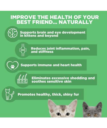 Deley Naturals Wild Caught Fish Oil for Cats - 16oz | Omega 3-6-9 | GMO Free | Reduces Shedding | Supports Skin, Coat, Joints, Heart, Brain | Highest EPA & DHA Potency | Pure Fish Oil - Buy Online on GoSupps.com