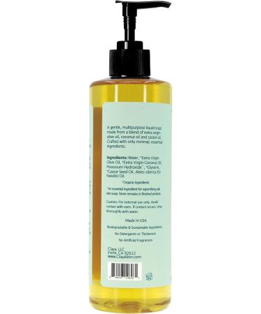Fir Needle Liquid Castile Soap Organic Ingredients Biodegradable Fresh Forest Scent Gentle for Skin and Multi-Purpose Use (16 fl oz (Pump Cap) and 64 fl oz) - Buy Online on GoSupps.com